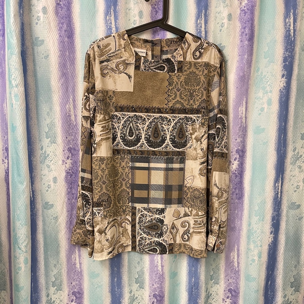 Vintage Alfred Dunner Patchwork blouse, size 14